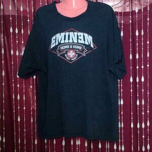 Men XL - Black - Eminem - Home & Home 2010 Concert Short Sleeve T shirt